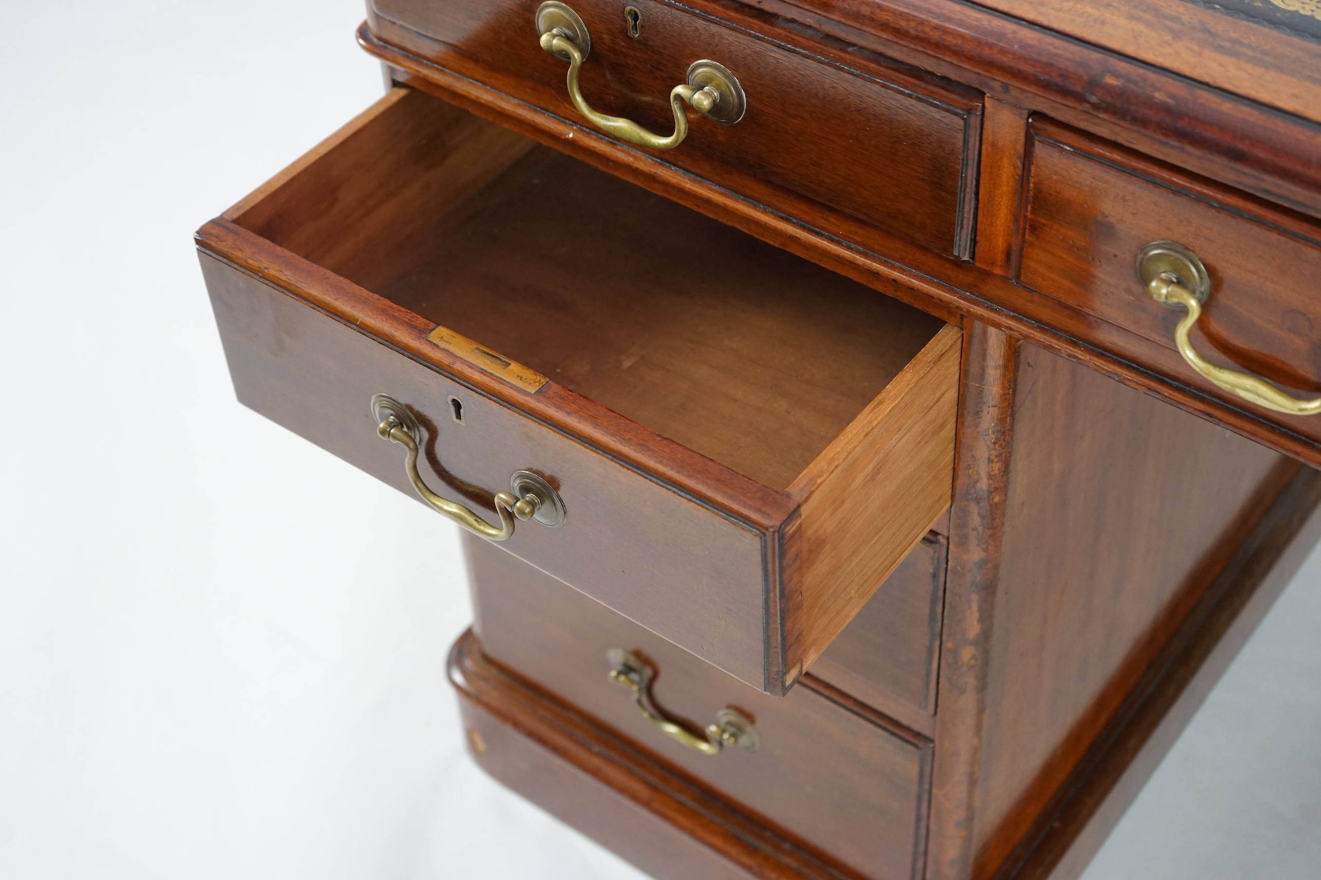 A Victorian mahogany partner's desk